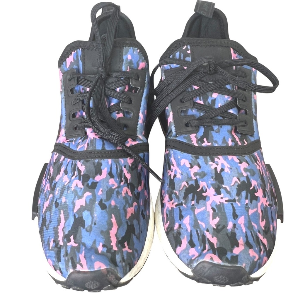 Adidas NMD_R1 Camo‎ Sneakers Blue Pink 5.5 Boost Midsole Athletic Running Shoes